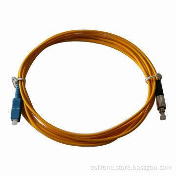 SC/PC-FC/PC Fiber Patch Cord with SM, 9/125, Simplex, -40 to 75°C Working Temperature